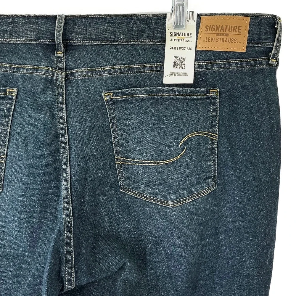 Levi Strauss Signature Gold Mid‎ Rise Skinny Jeans Women's 24M W37 L30 Blue